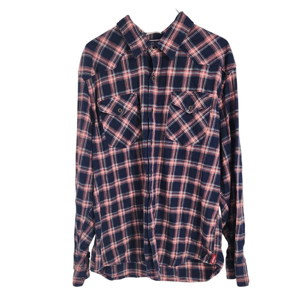 Wrangler Plaid Button Down Top Womens Size Extra Large XL